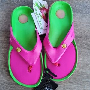 Hawaiian Jellys Slide Flip Flops Flat Sandals Women's Sz 8